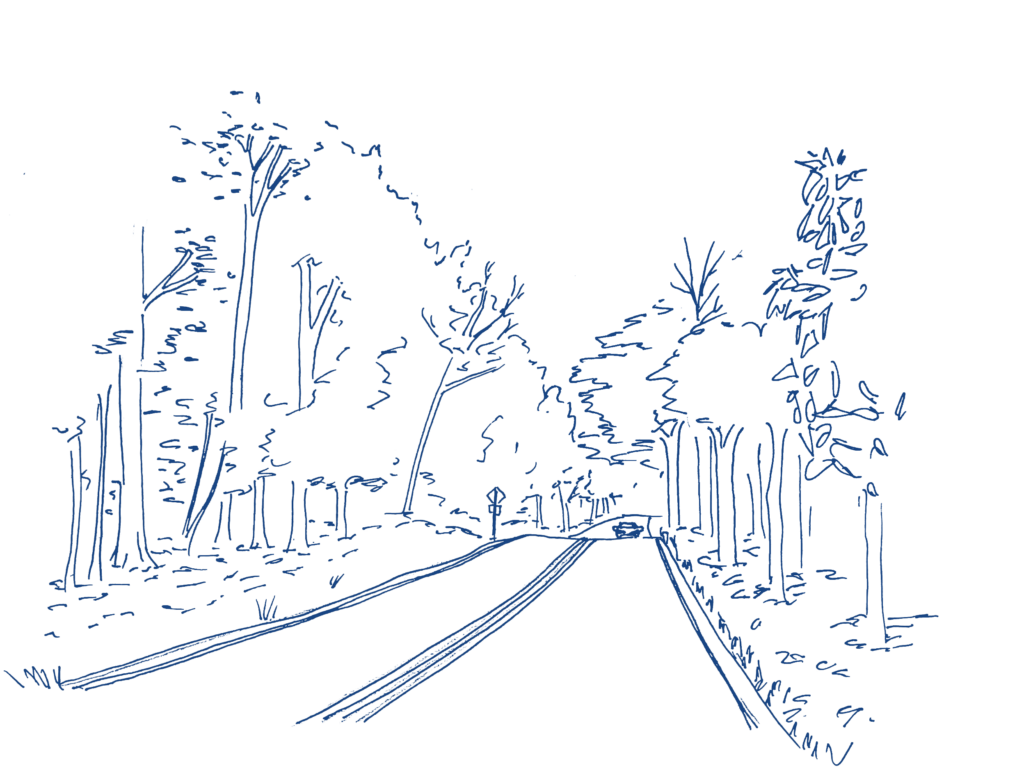 Drawing of a Dutchess County Road