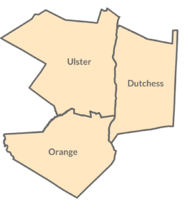 Map graphic - Dutchess, Orange, Ulster Counties